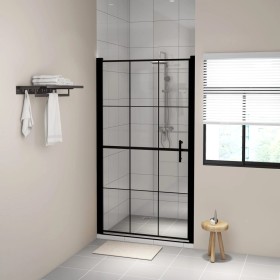 Puerta de ducha de vidrio templado negro 100x178 cm de vidaXL, Puertas de ducha - Ref: Foro24-148889, Precio: 184,59 €, Descu...