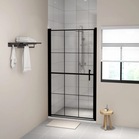 Black tempered glass shower door 100x178 cm by vidaXL, shower doors - Ref: Foro24-148889, Price: 184,59 €, Discount: %