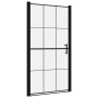 Puerta de ducha de vidrio templado negro 100x178 cm de vidaXL, Puertas de ducha - Ref: Foro24-148889, Precio: 184,59 €, Descu...