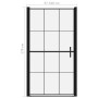 Puerta de ducha de vidrio templado negro 100x178 cm de vidaXL, Puertas de ducha - Ref: Foro24-148889, Precio: 184,59 €, Descu...