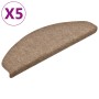 Self-adhesive stair mat 5 pcs 65x21x4 cm cream by vidaXL, Stair mats - Ref: Foro24-149716, Price: 19,99 €, Discount: %