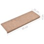 Stair mats 10 units brown 65x21x4 cm by vidaXL, Stair mats - Ref: Foro24-149723, Price: 31,65 €, Discount: %