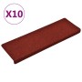 Stair treads 10 units red burgundy 65x21x4 cm by vidaXL, Stair mats - Ref: Foro24-149731, Price: 35,07 €, Discount: %