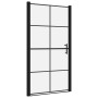 Puertas de ducha de vidrio templado negro 100x178 cm de vidaXL, Puertas de ducha - Ref: Foro24-148892, Precio: 170,28 €, Desc...