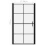 Puertas de ducha de vidrio templado negro 100x178 cm de vidaXL, Puertas de ducha - Ref: Foro24-148892, Precio: 170,28 €, Desc...