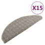 Stair tread mats 15 pcs gray 65x21x4 cm by vidaXL, Stair mats - Ref: Foro24-149884, Price: 63,07 €, Discount: %