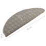 Stair tread mats 15 pcs gray 65x21x4 cm by vidaXL, Stair mats - Ref: Foro24-149884, Price: 63,07 €, Discount: %