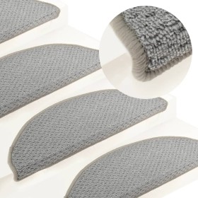 Stair tread mats 15 pcs gray 65x21x4 cm by vidaXL, Stair mats - Ref: Foro24-149896, Price: 53,99 €, Discount: %