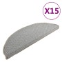 Stair tread mats 15 pcs gray 65x21x4 cm by vidaXL, Stair mats - Ref: Foro24-149896, Price: 53,57 €, Discount: %