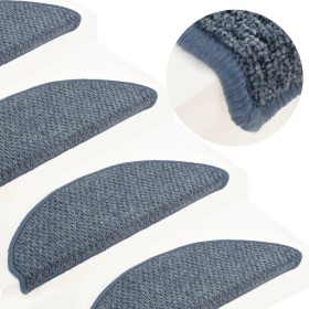 Stair tread mats 15 pcs blue 65x21x4 cm by vidaXL, Stair mats - Ref: Foro24-149901, Price: 60,99 €, Discount: %