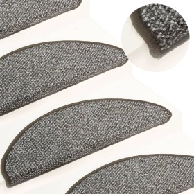 Stair tread carpets 15 units anthracite 56x17x3 cm by vidaXL, Stair mats - Ref: Foro24-149905, Price: 51,53 €, Discount: %