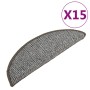 Stair tread mats 15 pcs gray 56x17x3 cm by vidaXL, Stair mats - Ref: Foro24-149906, Price: 48,62 €, Discount: %