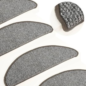 Stair tread mats 15 pcs gray 65x25 cm by vidaXL, Stair mats - Ref: Foro24-149912, Price: 56,99 €, Discount: %