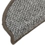 Alfombras de peldaños de escalera 15 uds gris 65x25 cm de vidaXL, Alfombrillas para escalones - Ref: Foro24-149912, Precio: 6...