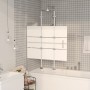 Folding shower screen ESG white 100x140 cm by vidaXL, shower doors - Ref: Foro24-150738, Price: 144,50 €, Discount: %