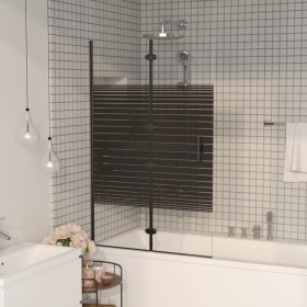 Folding shower screen ESG black 80x140 cm by vidaXL, shower doors - Ref: Foro24-150740, Price: 126,38 €, Discount: %