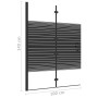 Folding shower screen ESG black 100x140 cm by vidaXL, shower doors - Ref: Foro24-150741, Price: 127,27 €, Discount: %