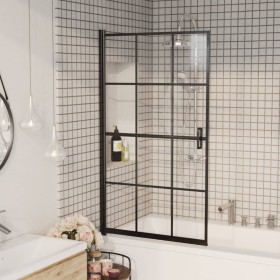 ESG black shower screen 80x140 cm by vidaXL, shower doors - Ref: Foro24-150746, Price: 129,54 €, Discount: %