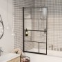 ESG black shower screen 80x140 cm by vidaXL, shower doors - Ref: Foro24-150749, Price: 125,91 €, Discount: %