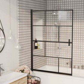 ESG black shower screen 100x140 cm by vidaXL, shower doors - Ref: Foro24-150750, Price: 160,48 €, Discount: %