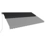 Toldo retráctil manual con LED gris antracita 500x300 cm de vidaXL, Toldos - Ref: Foro24-3051247, Precio: 384,90 €, Descuento: %