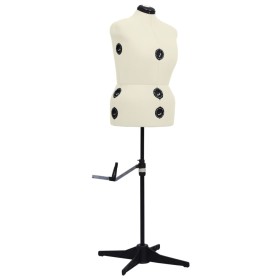 Adjustable tailor mannequin woman cream color size L 44-50 by vidaXL, Gallants at night - Ref: Foro24-288490, Price: 199,99 €...