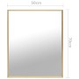 Goldener Spiegel 70x50 cm von vidaXL, Spiegel - Ref: Foro24-322747, Preis: 45,99 €, Rabatt: %