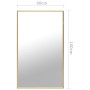 Golden mirror 100x60 cm by vidaXL, Mirrors - Ref: Foro24-322749, Price: 67,84 €, Discount: %