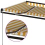 Toldo retráctil manual con luz LED amarillo y blanco 500x300 cm de vidaXL, Toldos - Ref: Foro24-3069143, Precio: 490,32 €, De...