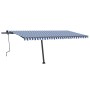 Retractable manual awning with blue and white LED lights 500x300 cm by vidaXL, Awnings - Ref: Foro24-3069781, Price: 597,91 €...