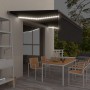 Manual retractable awning with anthracite-colored roller blind and LED light, 5x3 m. by vidaXL, Awnings - Ref: Foro24-3069464...