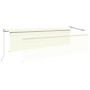 Toldo retráctil manual con persiana y LED crema 5x3 m de vidaXL, Toldos - Ref: Foro24-3069462, Precio: 513,35 €, Descuento: %