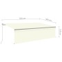 Toldo retráctil manual con persiana y LED crema 5x3 m de vidaXL, Toldos - Ref: Foro24-3069462, Precio: 513,35 €, Descuento: %