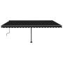 Toldo retráctil manual con LED gris antracita 500x300 cm de vidaXL, Toldos - Ref: Foro24-3069784, Precio: 597,47 €, Descuento: %