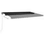 Toldo retráctil manual con LED gris antracita 500x300 cm de vidaXL, Toldos - Ref: Foro24-3069784, Precio: 597,47 €, Descuento: %