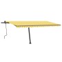 Toldo retráctil manual con luz LED amarillo y blanco 500x300 cm de vidaXL, Toldos - Ref: Foro24-3069783, Precio: 598,05 €, De...