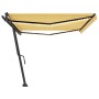 Toldo retráctil manual con luz LED amarillo y blanco 500x300 cm de vidaXL, Toldos - Ref: Foro24-3069783, Precio: 598,05 €, De...