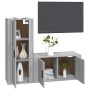 TV furniture set 2 pieces gray Sonoma plywood by vidaXL, TV Furniture - Ref: Foro24-3188732, Price: 107,99 €, Discount: %