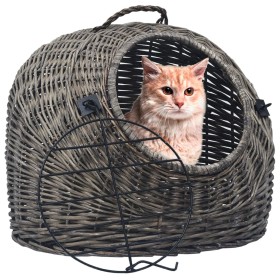 Transportbox für Katzen aus natürlichem grauem Weidenholz 60x45x45 cm von vidaXL, Transportboxen und Boxen für Haustiere - Re...