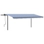 Toldo manual retráctil con LED azul y blanco 5x3 m de vidaXL, Toldos - Ref: Foro24-3070181, Precio: 686,49 €, Descuento: %