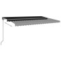 Manual retractable awning with anthracite gray LED 5x3 cm by vidaXL, Awnings - Ref: Foro24-3070184, Price: 657,50 €, Discount: %