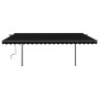 Toldo retráctil manual con LED gris antracita 5x3 cm de vidaXL, Toldos - Ref: Foro24-3070184, Precio: 657,50 €, Descuento: %