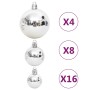 108 Piece Silver and White Christmas Ornament Set by vidaXL, Festive decorations - Ref: Foro24-330093, Price: 40,32 €, Discou...