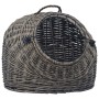 Transportbox für Katzen aus natürlichem grauem Weidenholz 60x45x45 cm von vidaXL, Transportboxen und Boxen für Haustiere - Re...