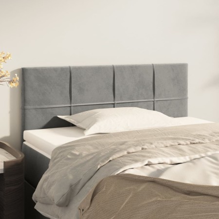 Cabecero de terciopelo gris claro 90x5x78/88 cm de vidaXL, Cabeceros y pies de cama - Ref: Foro24-346026, Precio: 45,99 €, De...