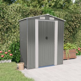 Garden shed light gray galvanized steel 192x108x223 cm by vidaXL, Sheds - Ref: Foro24-319269, Price: 250,43 €, Discount: %