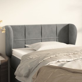 Cabecero de terciopelo gris claro 93x23x78/88 cm de vidaXL, Cabeceros y pies de cama - Ref: Foro24-3117180, Precio: 51,72 €, ...