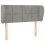 Light gray velvet headboard 93x23x78/88 cm by vidaXL, Headboards and footboards - Ref: Foro24-3117180, Price: 51,67 €, Discou...