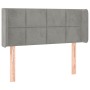 Light gray velvet headboard with LED 93x16x78/88 cm by vidaXL, Headboards and footboards - Ref: Foro24-3123272, Price: 57,93 ...