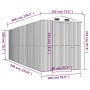 Cobertizo de jardín acero galvanizado gris claro 192x606x223 cm de vidaXL, Cobertizos - Ref: Foro24-3147443, Precio: 854,90 €...